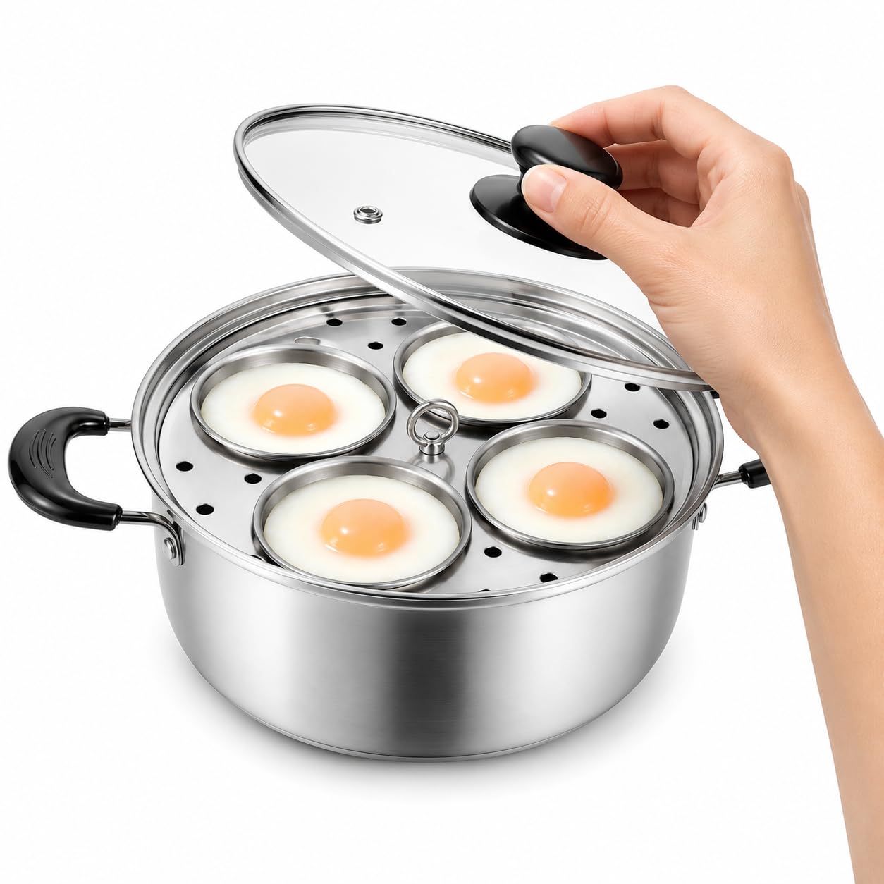 Toyosport Stainless Steel Egg Poacher Pan