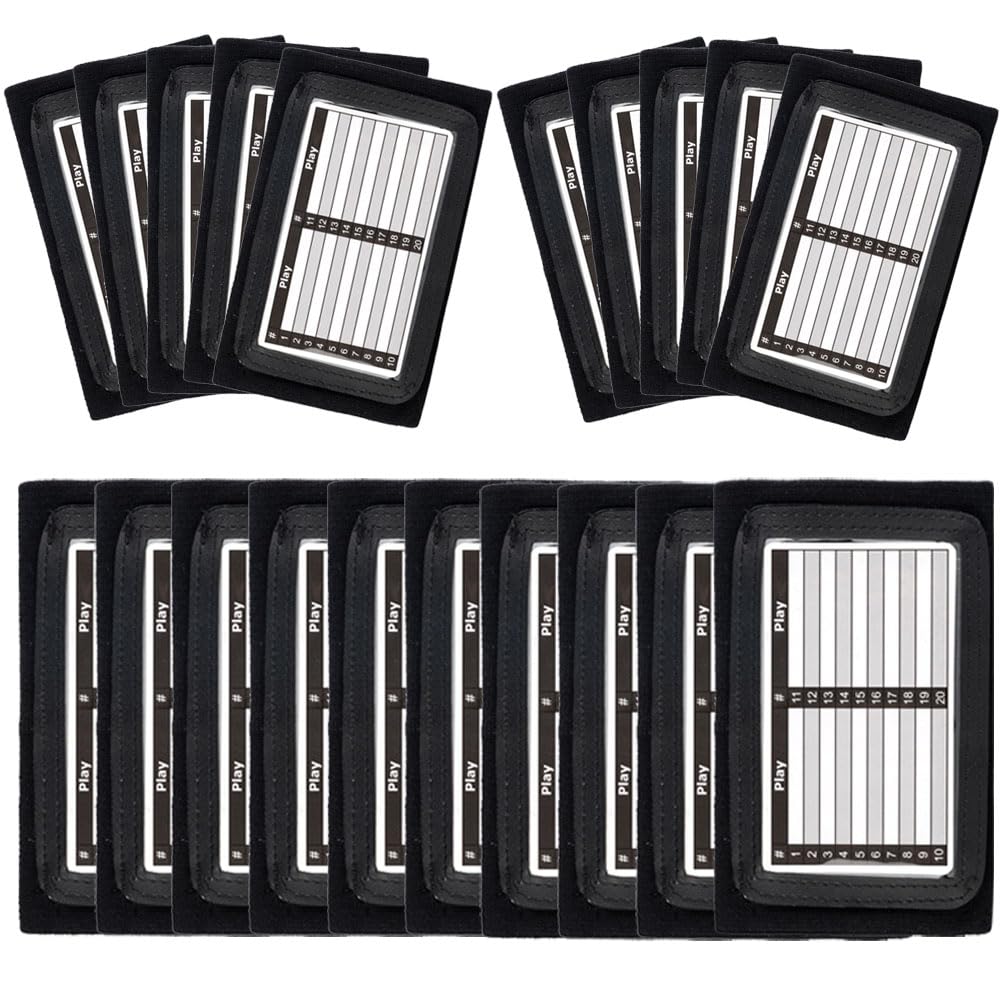 Adult Wrist Coach (20 Pack)- Playbook QB Wristband - Triple Windows Football Armband