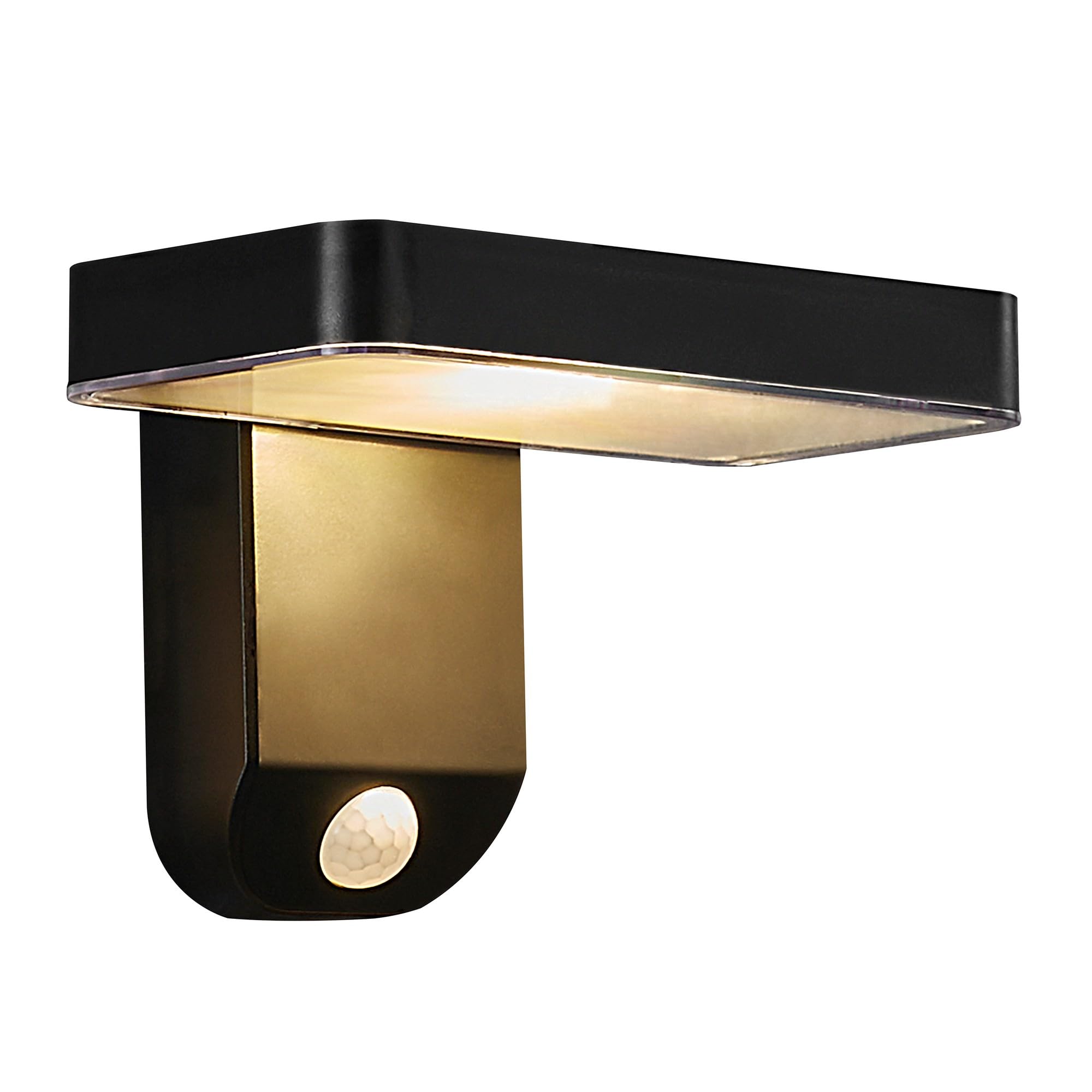 Nordlux RICA SQUARE SOLAR Wandleuchte im 2er-Set – Solarbetrieben mit Bewegungssensor, IP44 Outdoor, 3000K Warmweiß, 450 Lumen, Kabellos, Schwarz – Ideal für Eingang, Terrasse, Gartenwege