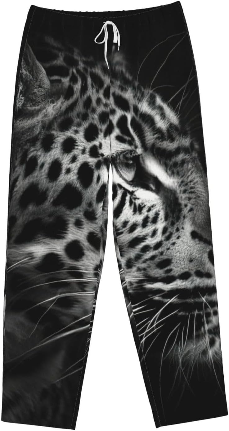 Leopard Print Fashion Cozy Womens Flannel Pajama Pants,Perfect For Christmas And Everyday Wear