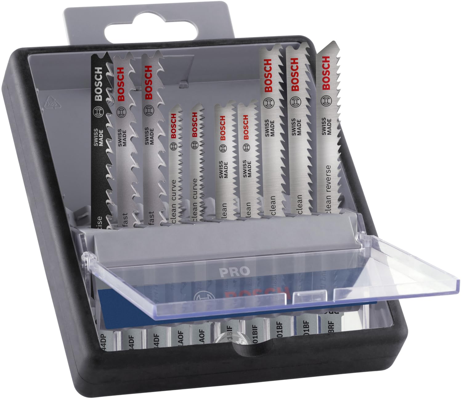 Bosch Juego de 10 hojas de sierra de calar Pro Hardwood and Laminate (para madera dura, parqué, longitud 83 mm, accesorio profesional)