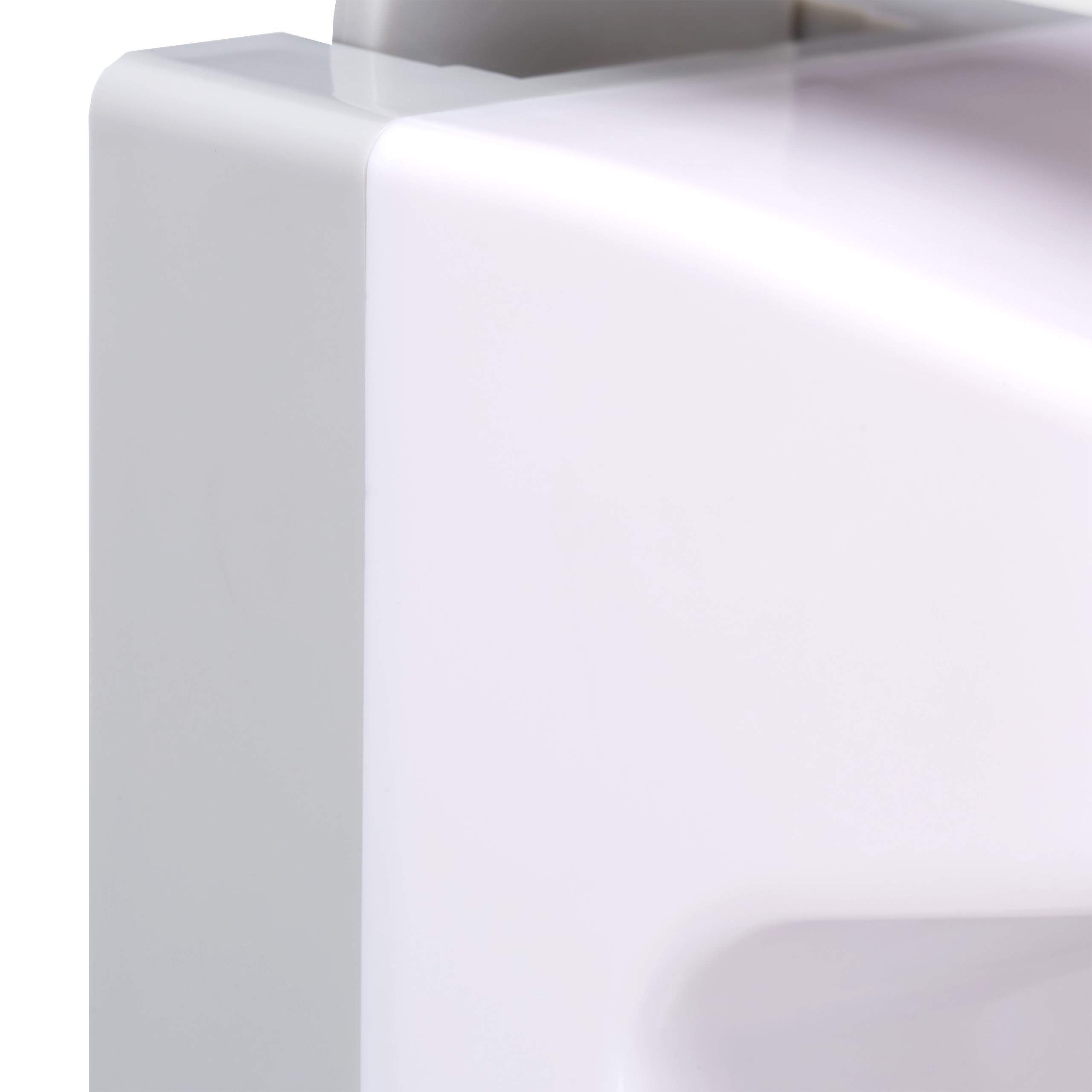 10x Set Dispenser di Sapone, con Salvagocce, Portasapone Igienico da Parete, Disinfettante, a Leva, per 500 ml, bianco