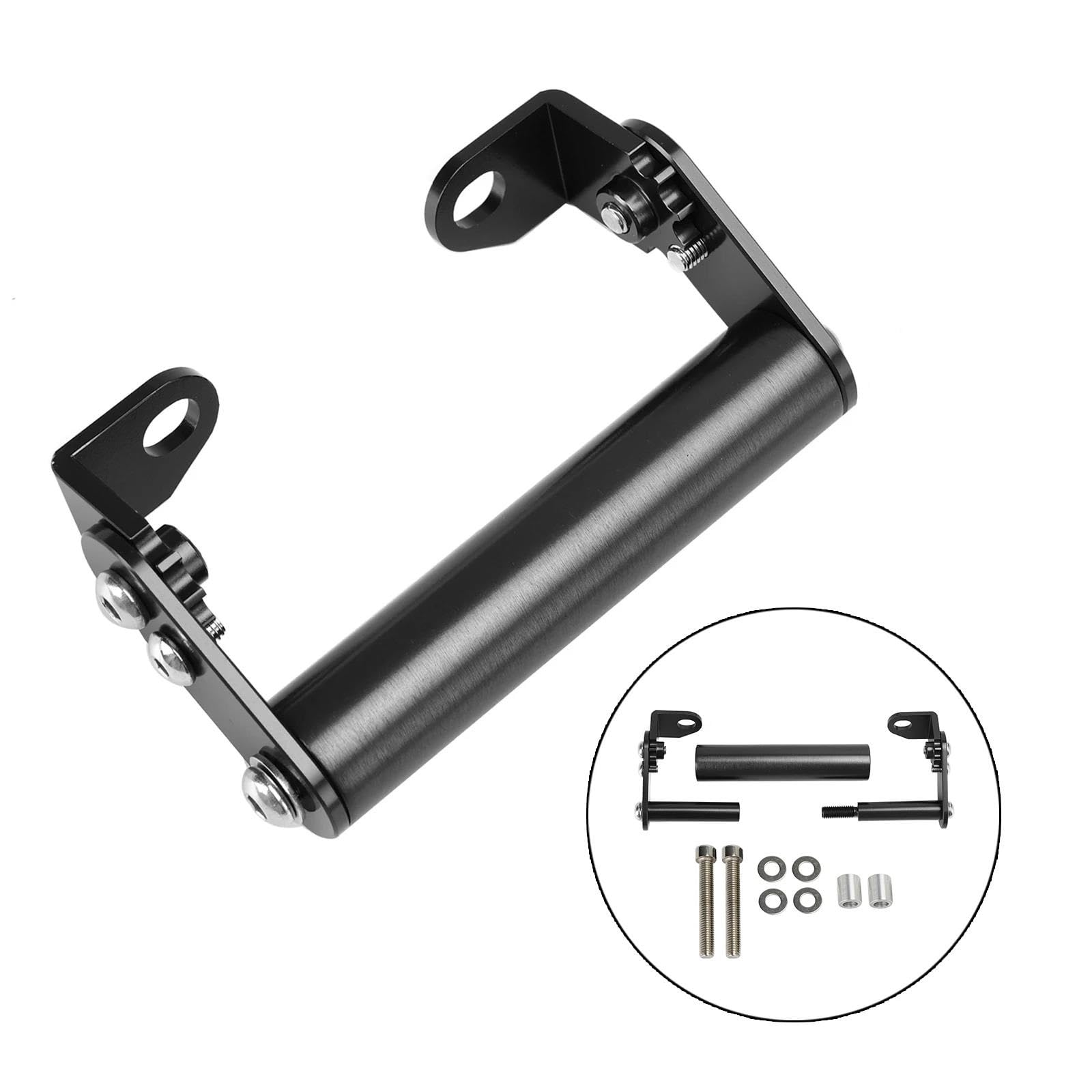 Supporto Per Telefono Moto Per Motocicletta | Staffa di navigazione del telefono Staffa di estensione GPS da 22 mm nera