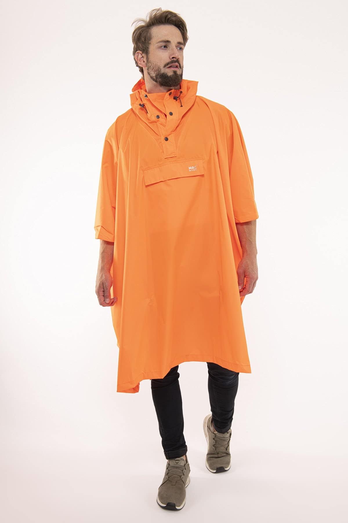 Mac in a Sac Regenponcho – wasserdicht, leicht, Kapuze | Rollbarer, leichter Regenponcho für Damen und Herren