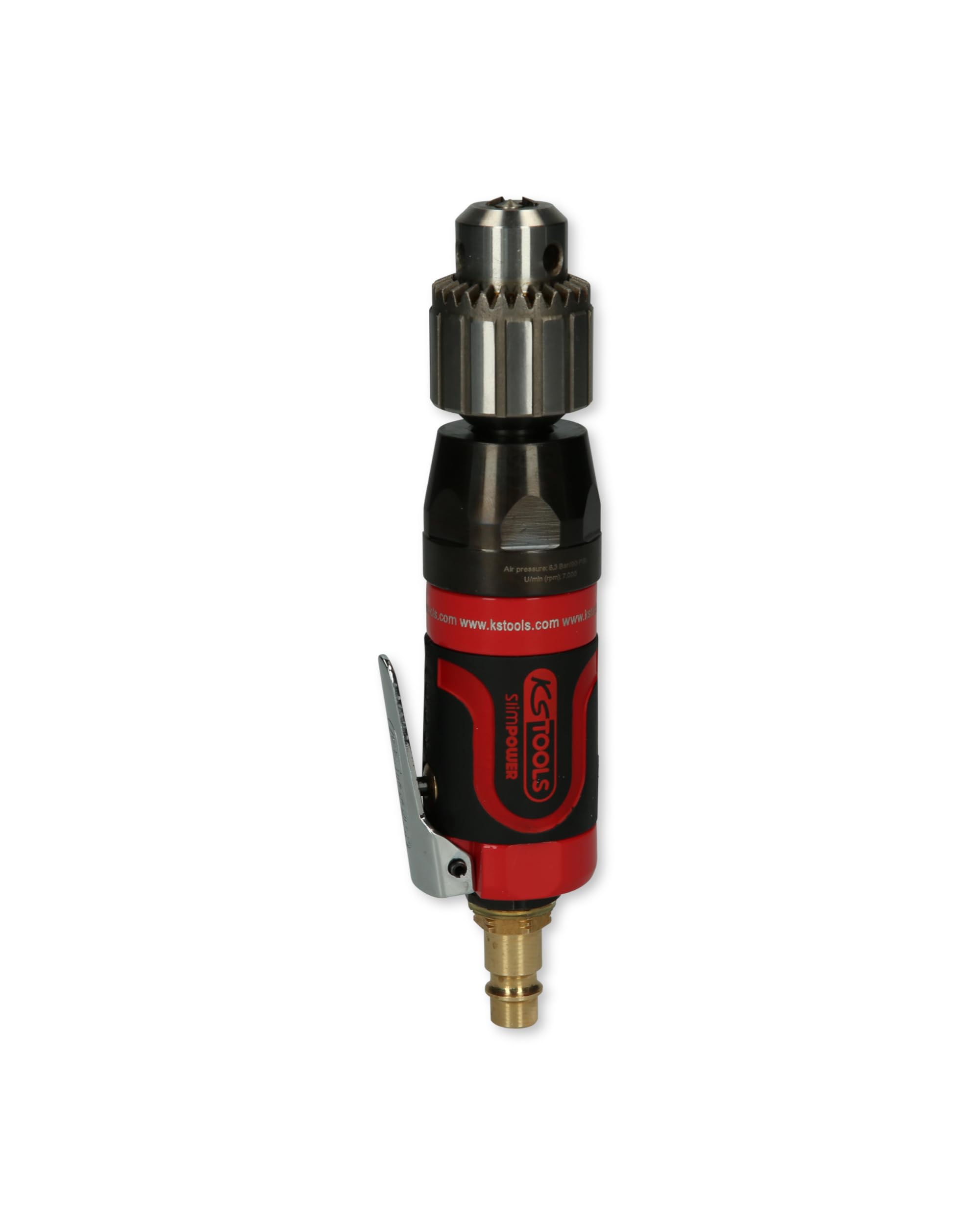 KS Tools 515.5520 3/8" Mini-trapano diritto pneumatico SlimPOWER, 7.000 giri/min