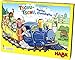 Haba 303736 - Tschu-tschu, kleine Eisenbahn | Brettspiel mit großem Puzzle-Spielplan, Würfel, Eisenbahn, 24 Fahrgast-Plättchen, 3 Weichen und 4 Haltestellen | Spielzeug ab 3 Jahren