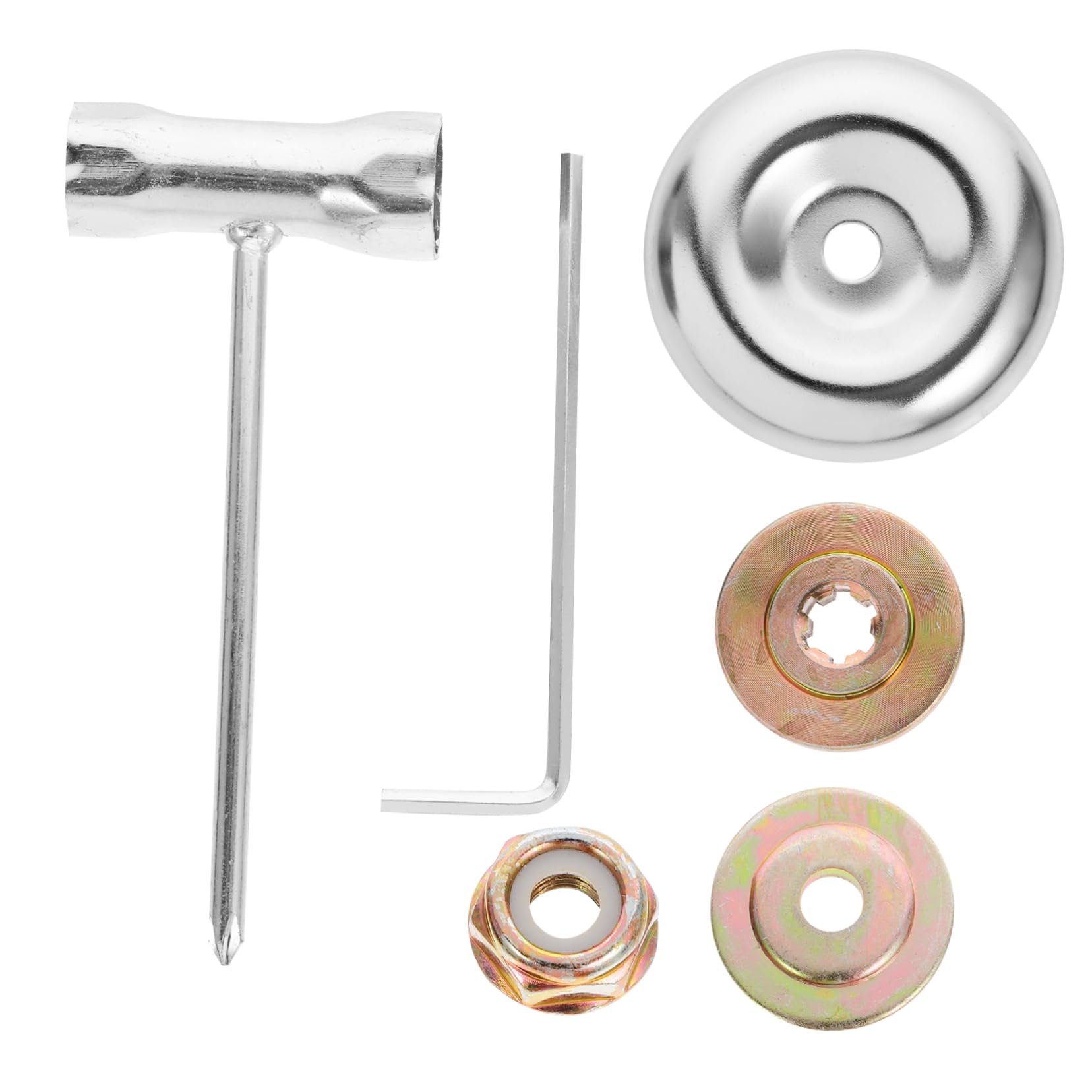Mipcase 4sets Accessori per Tosaerba con Chiave di Ricambio e Disco Metallico per Decespugliatore per Giardinaggio e Manutenzione del Prato
