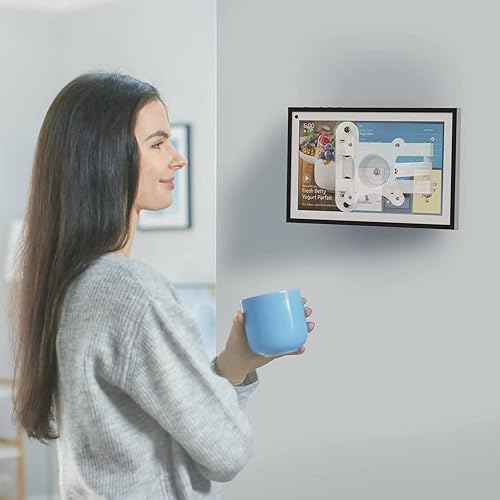 Miniatura 7 de Laivli Soporte de pared para show 15 con brazo de extensión de 15 pulgadas movimiento completo ajustable gira inclinación y pliegue soporte de