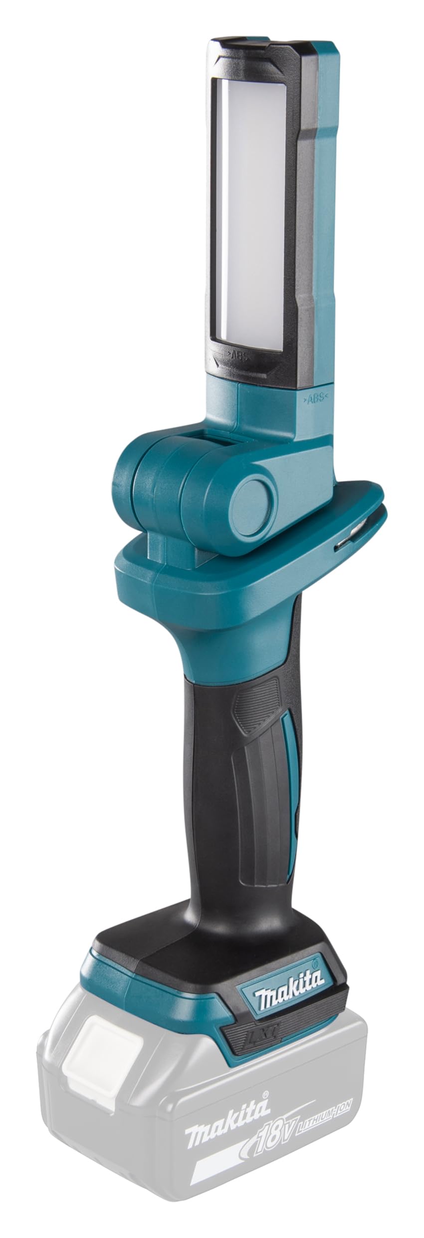 Makita DML816X - Lampada da lavoro a batteria a LED, 14,4 V-18 V (senza batteria e caricabatterie), con diffusore, max. 500 lumen, 3 livelli di luminosità, testa luminosa orientabile di 270°