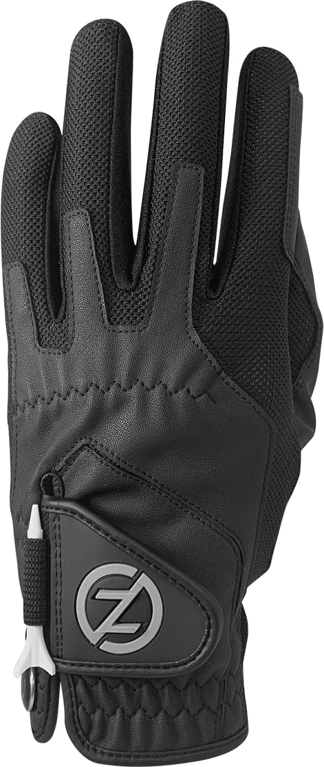Zero Friction Men's Compression-Fit Synthetic Golf Glove, Universal Fit One Size