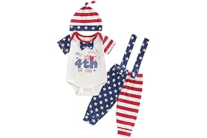 Red, White & Blue 1st 4th of July Baby Boy Outfit