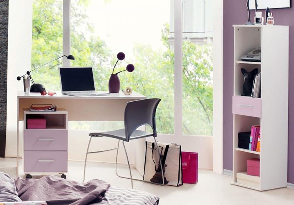 Jugendzimmer Berlin weiß matt Flieder 5-TLG. EAN 4260498522767