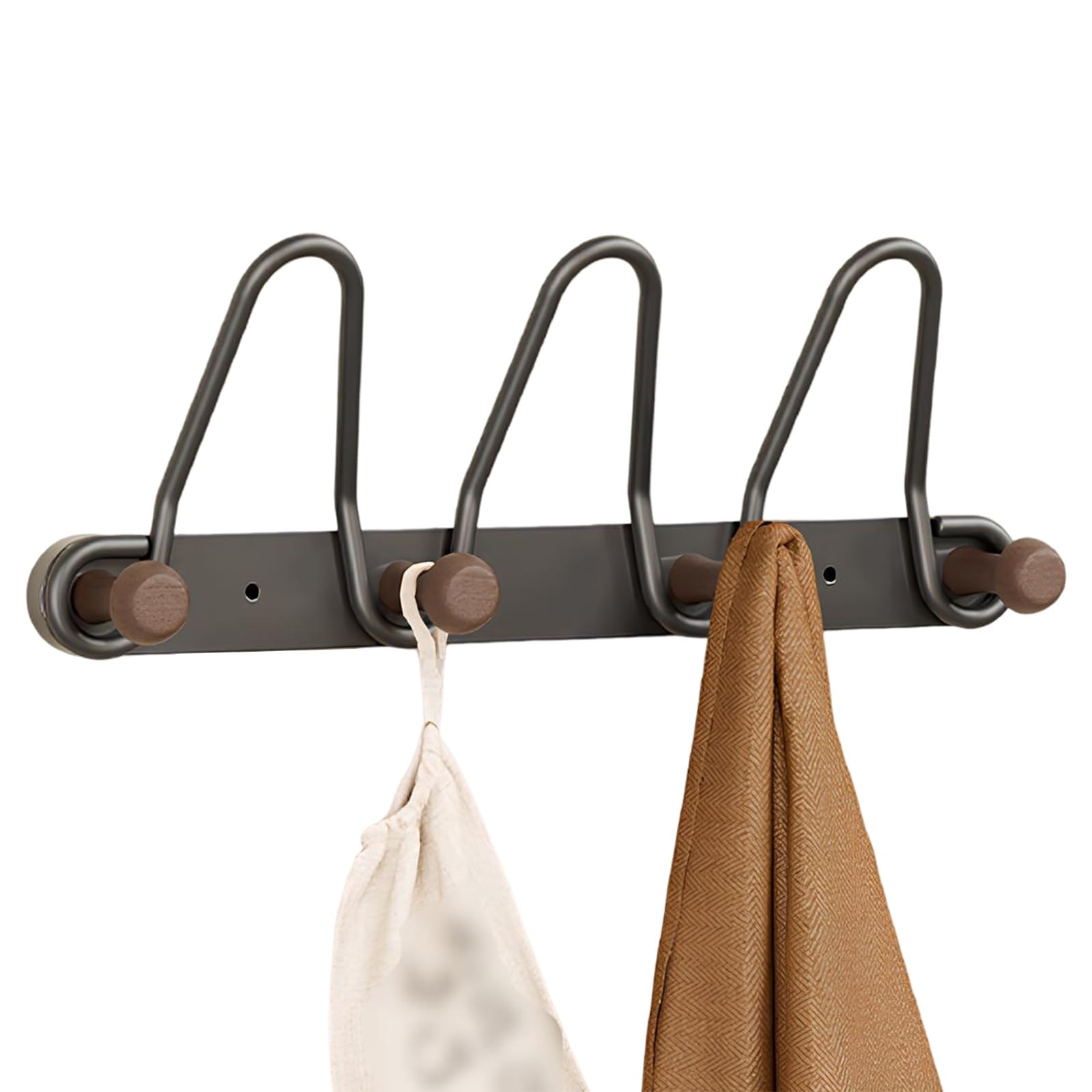 Stecktafel-Haken, Modern Style Wall Hook Rack,Decorative Home Storage for Storing Coats, Bags, Hats, Keys, Suitable for Living Room, Entryway, Bathroom(Black,33.5cm/13.9in)