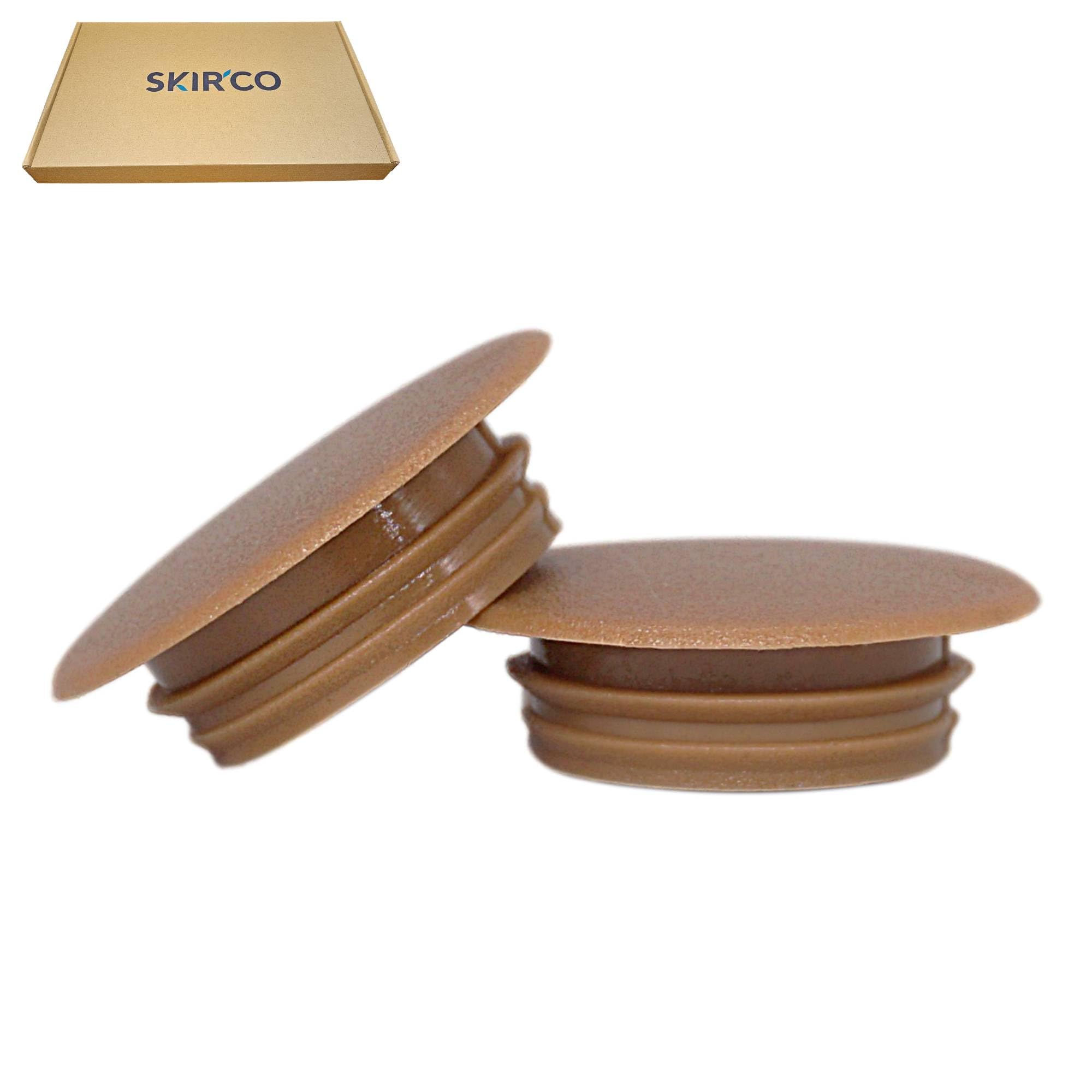 SKIR'CO (600 pcs) Plastic Hole Plugs 14 mm, Furniture Hole Plug, Drill Hole Cover Caps, Screw Hole Cover Caps (Brown S9) - Image 2