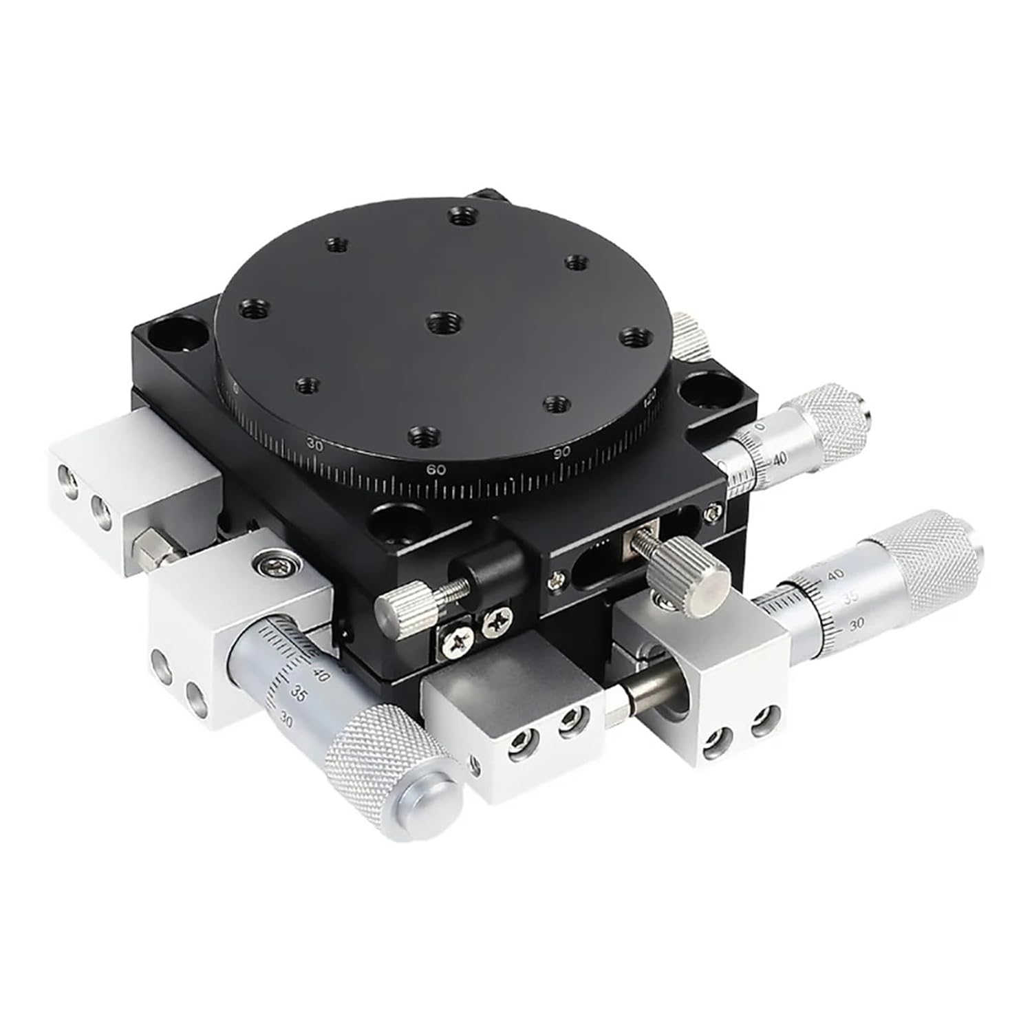 XYR axis 90 * 90mm LS90-LM Displacement Platform Manual 3-axis Adjustment