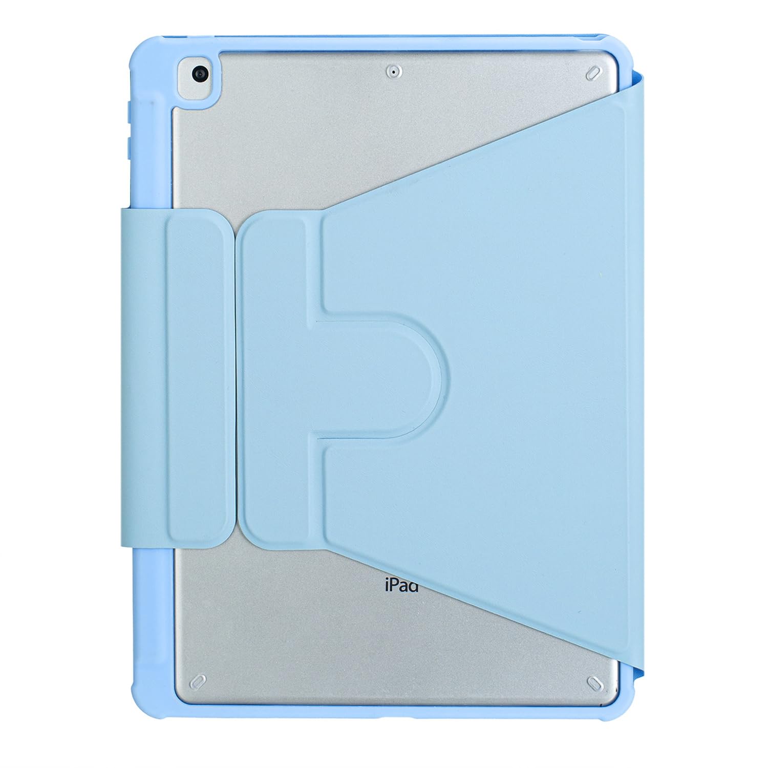 Toetsenbordhoes voor iPad 10.2 9e 2021/8e 2020/7e 2019/Air 3/Pro 10.5, 7 kleurenverlichting, 360 draaibaar, magnetisch afneembaar Bluetooth- toetsenbord,Purper