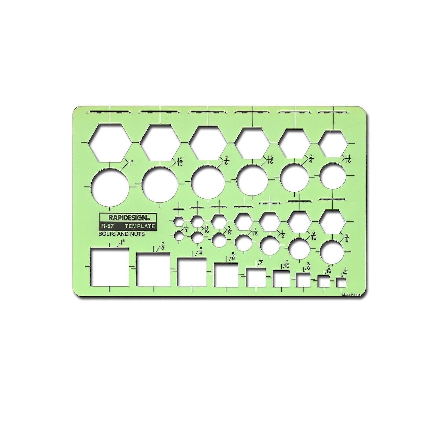 RAPIDESIGNBolts and Nuts Template, 1 Each (R57)