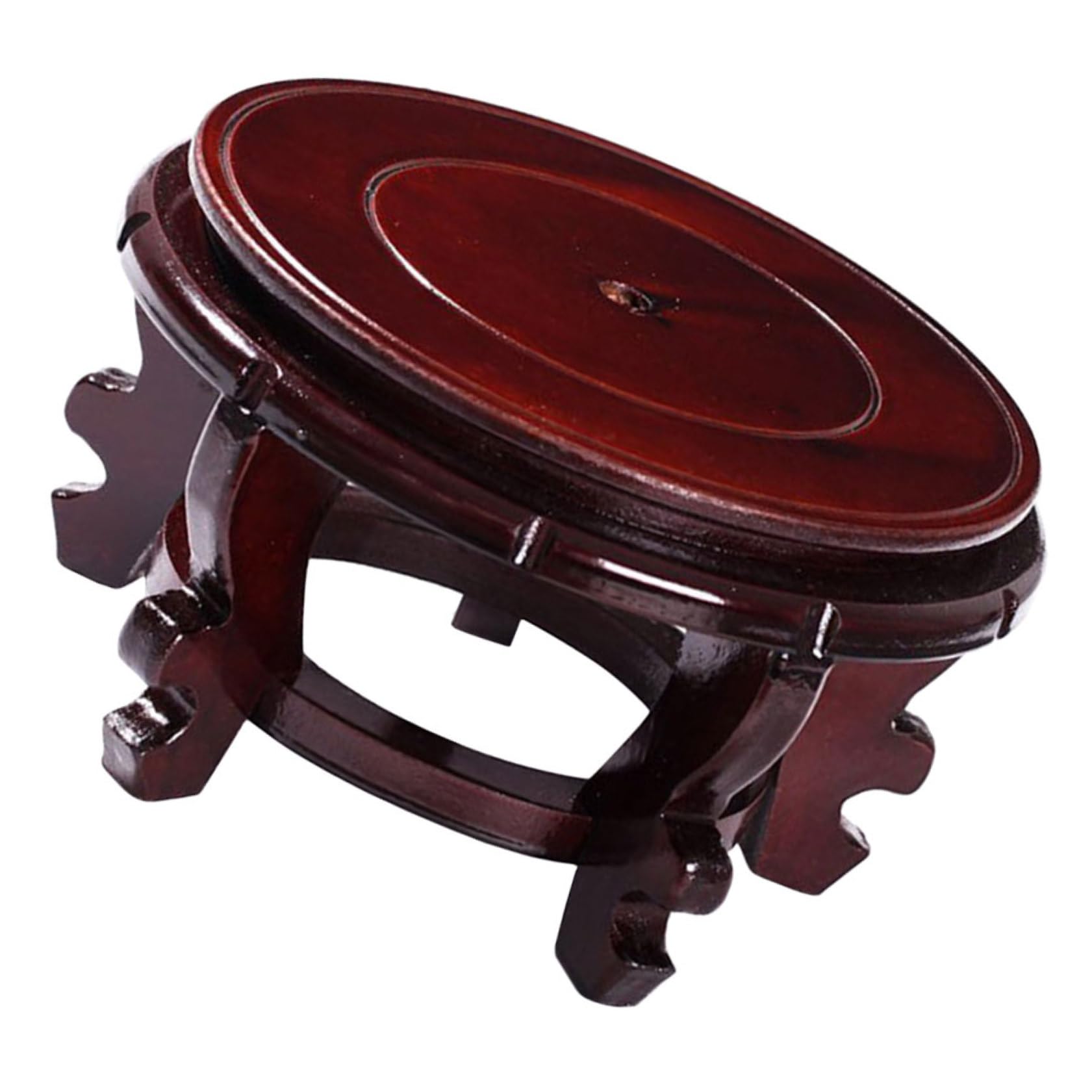 Gatuida Soporte para Macetas de Madera Maciza Redondo 24 Cm de Diámetro, Base Resistente para Plantas y Jarrones Decorativos, Elevador Estable para Interior y Exhibición de Estatuas