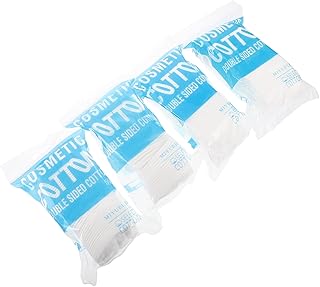 Beavorty 400 Peças Tapete De Limpeza De Maquiagem Algodão Cosmético Almofadas De Maquiagem Descartáveis Laváveis Suprimentos De Maquiagem De Algodão Limpador De Limpeza Removedor De