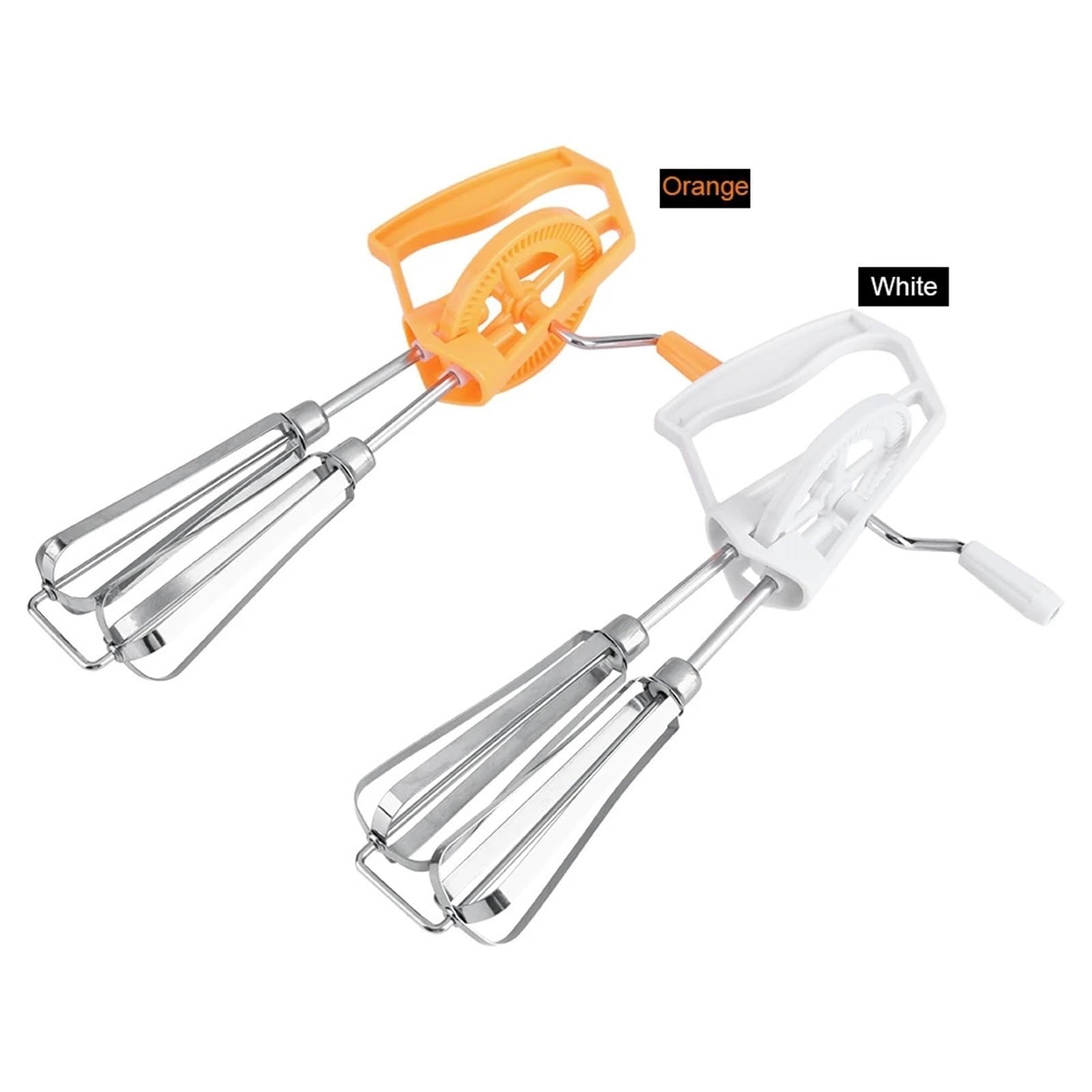 Batidor de huevos de mano de acero inoxidable, herramienta de cocina