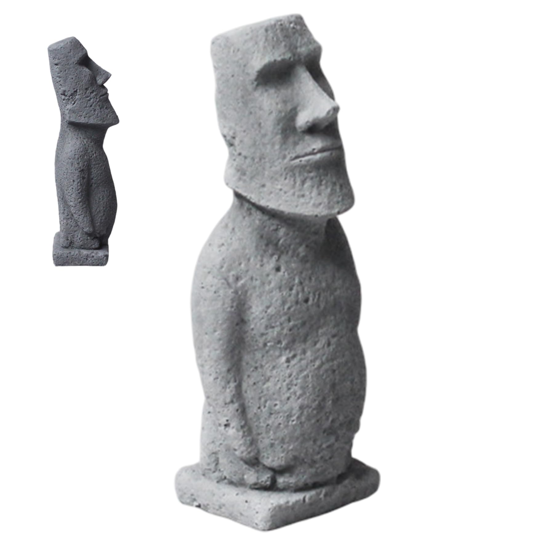 Licsaliwe Moai Statue - Sandstone Textured Easter Island Head Statue, Ancient Mystique Easter Decor for Indoor and Outdoor, M