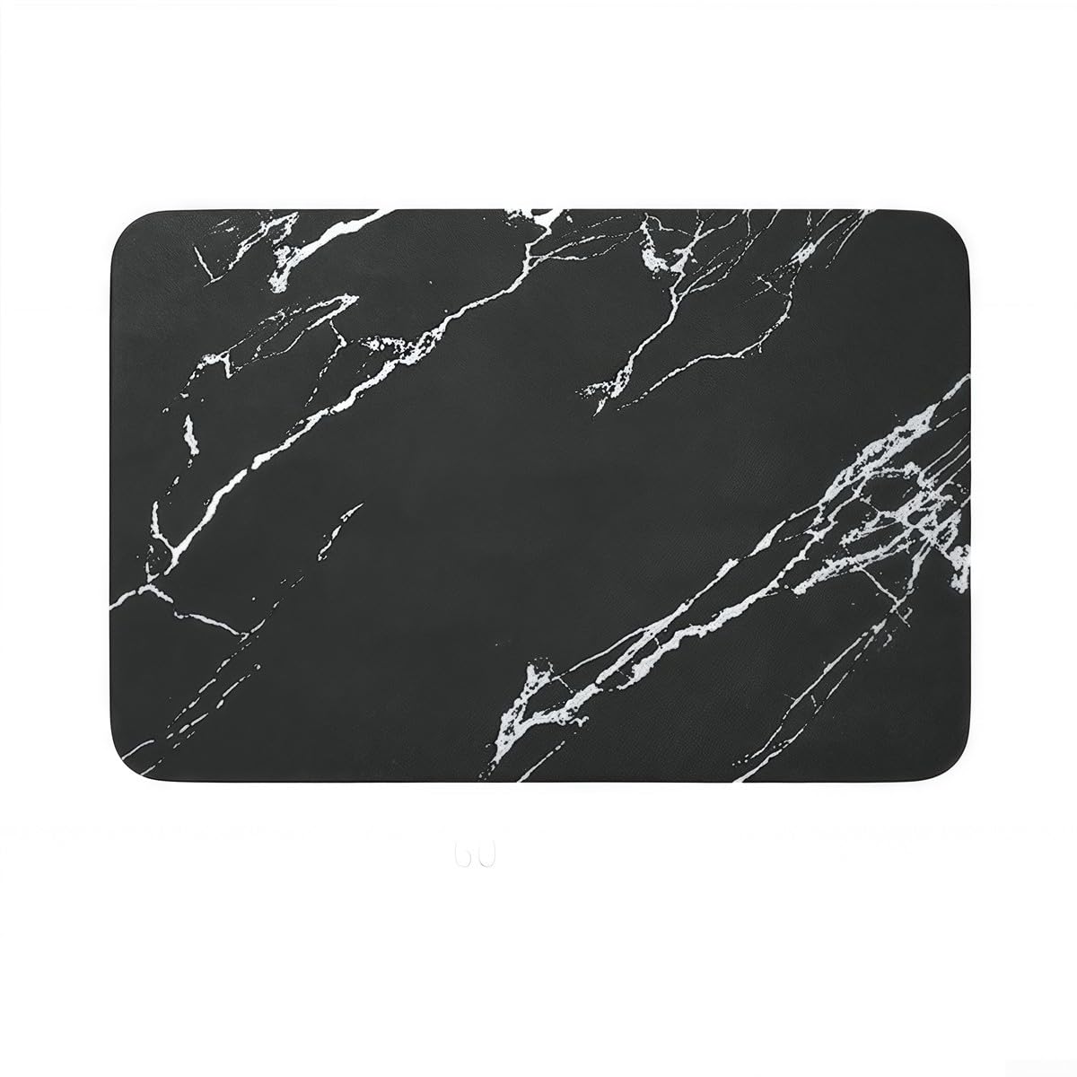 Alfombra de baño multiusos de piedra de diatomita de secado rápido antideslizante para cocinas y pasillos, 60 x 40 cm (blanco)