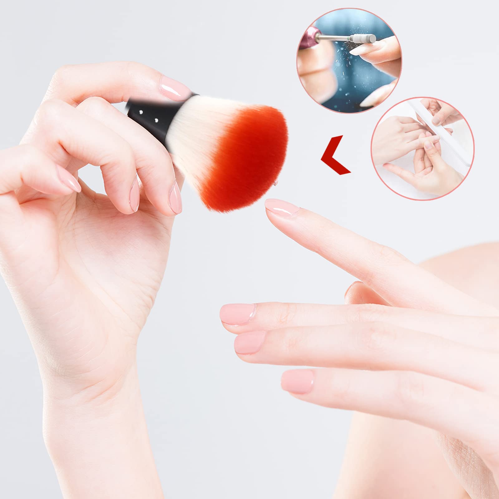 Soft Nail Dust Brush Gel Nails,Dust Remover Brush,AEXIRI Powder Cleaner Brush,Makeup Brush, Acrylic Nail Cleaning Brush Powder Brush for Nail Arts or Make Up - Image 2