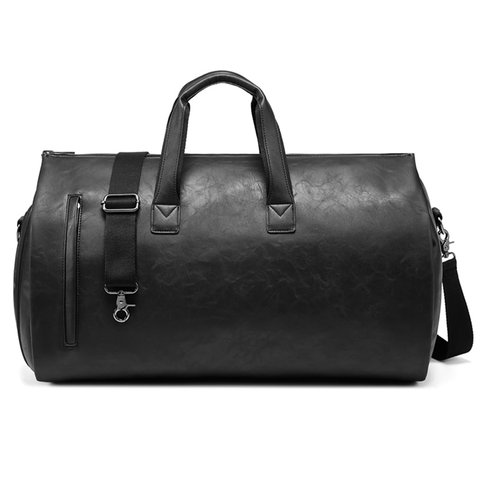 Leather Garment Bag Convertible Garment Duffel Bag for Travel Mens Suit Bag 2 in 1 Waterproof Foldable Carry