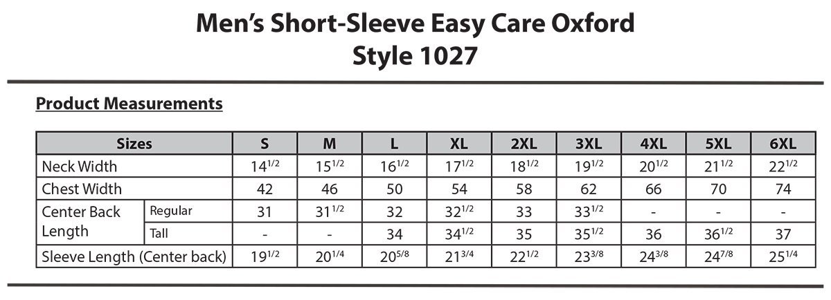 Edwards Garment Men's Big & Tall Short Sleeve Oxford Dress Shirt - Wrinkle Resistant, 60/40 Blend
