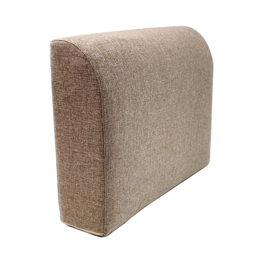 Sofa Back Cushion Durable Sofa backrest Pillow 50X48X15cm for Bed Pillow and Sofa backrest Soft Large Pillow Backrest Linen Material Back Cushion ( Color : Brown1 , Size : 60X48X15cm )