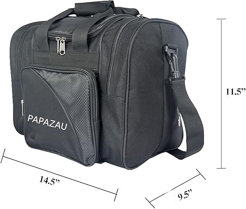 Miniatura 2 de Bolsa de bolos para bola individual  Bolsa de mano de una sola bola con soporte acolchado para bolas  Se adapta a un solo par de zapatos de bolos