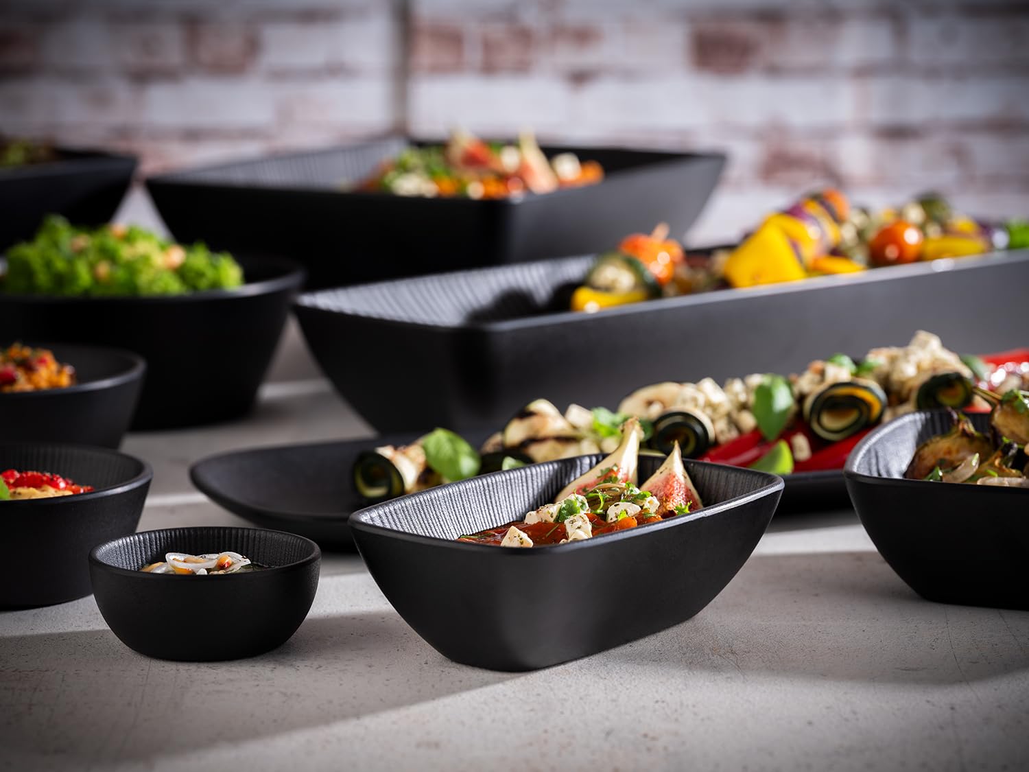 Plato Pizarra Rectangular Bandeja De Melamina Con Asas Rectangular