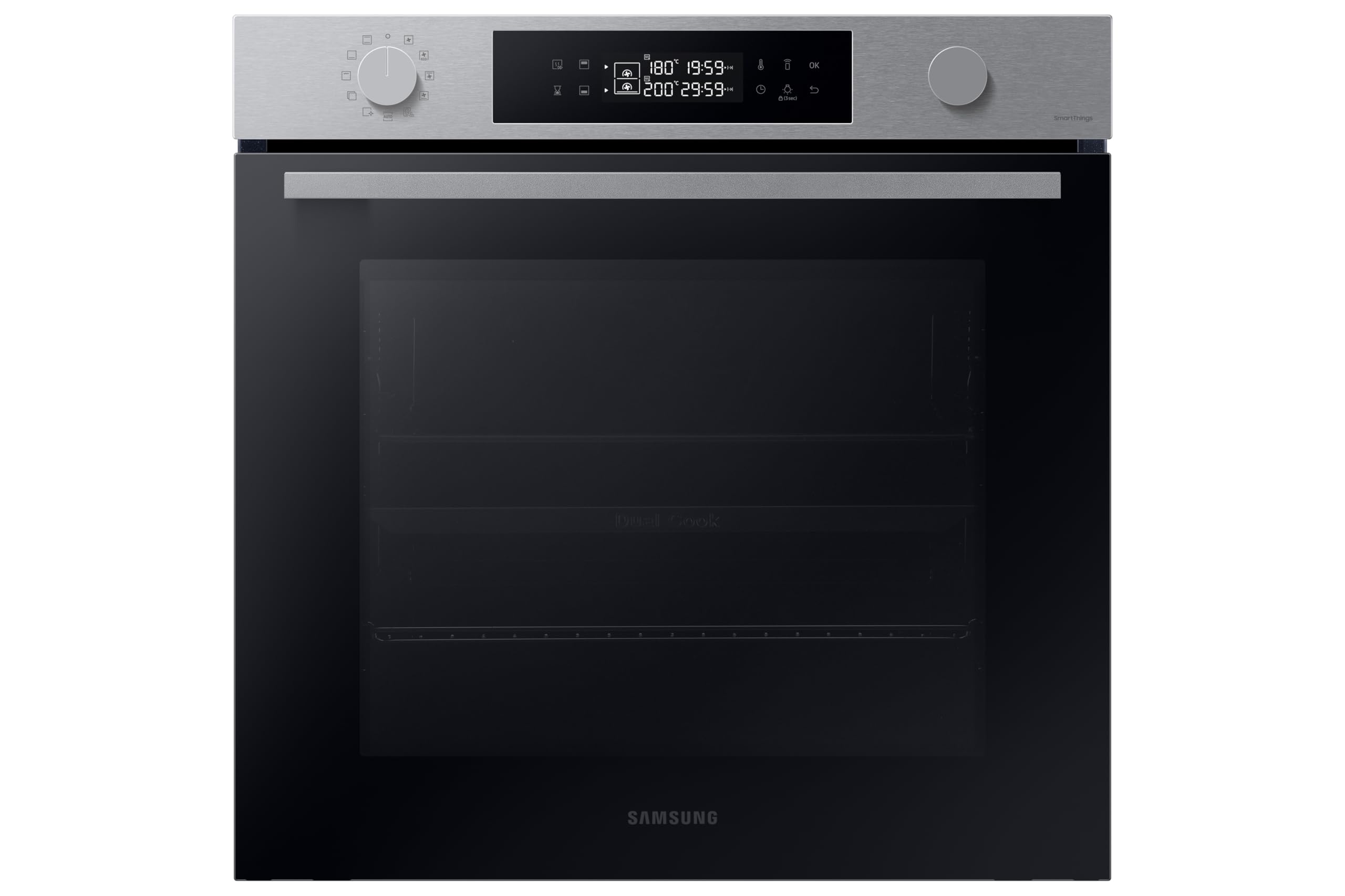 Samsung Series 4 Dual Cook Smart Oven with Pyrolytic Cleaning, Colour: Stainless Steel, NV7B4430ZAS