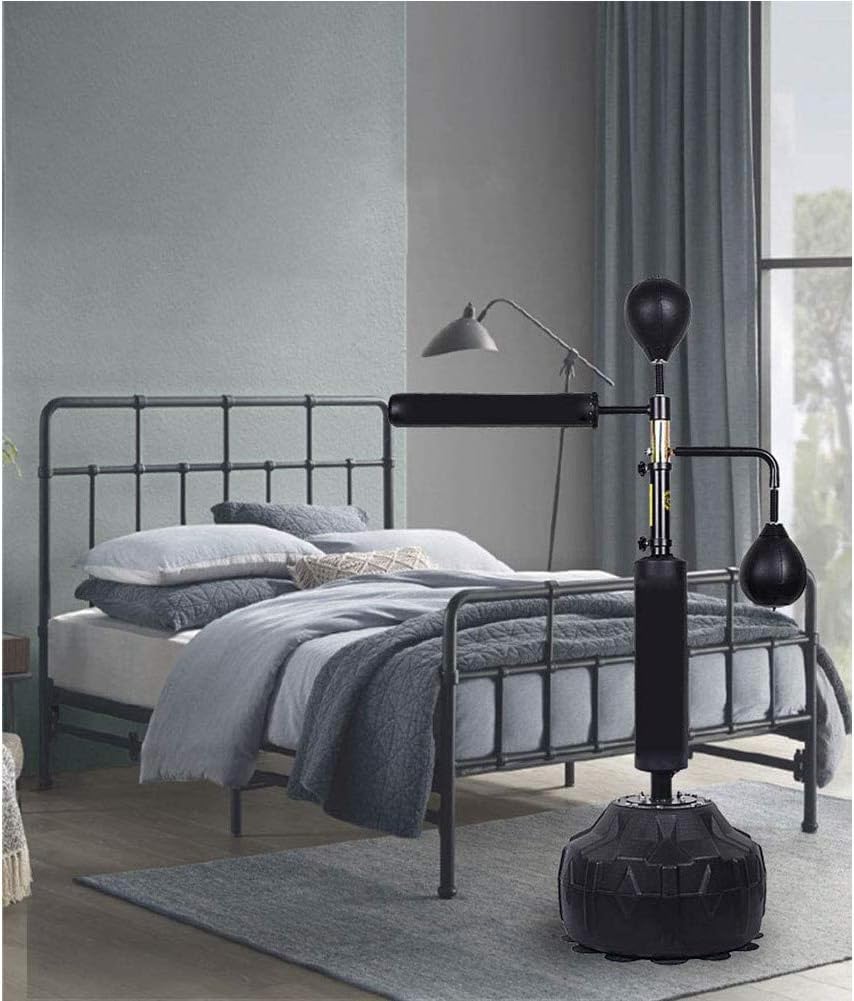 2 in 1 Boxing Punch Bag Standing Adult,Speed Punching Bag, Reflex Spinning Bar Height Adjustable, Speed Punching Ball Sparring Boxing Kicking Training for Adults & Teenagers