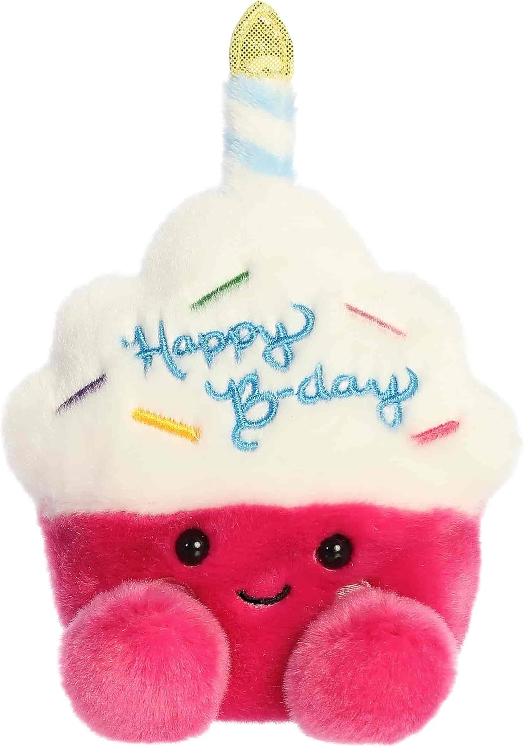 Aurora® Adorable Palm Pals™ Sparkle Birthday Cupcake™ Stuffed Animal - Fun Collectible Plush For Kids and Adult Collectors - Perfect for Decorating Rooms and Birthday Gifts - Pink 4.5 Inches