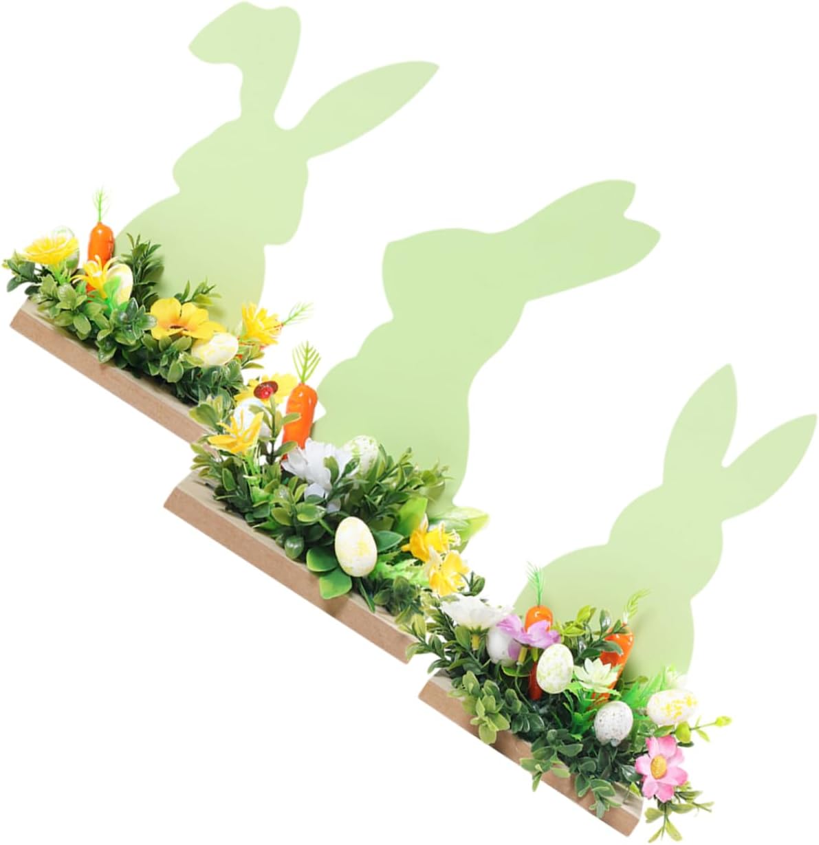 PRETYZOOM 3pcs Easter Bunny Table Decoration Spring Centerpiece for Festive Tabletop Decor for Easter Celebrations and Home Decoration