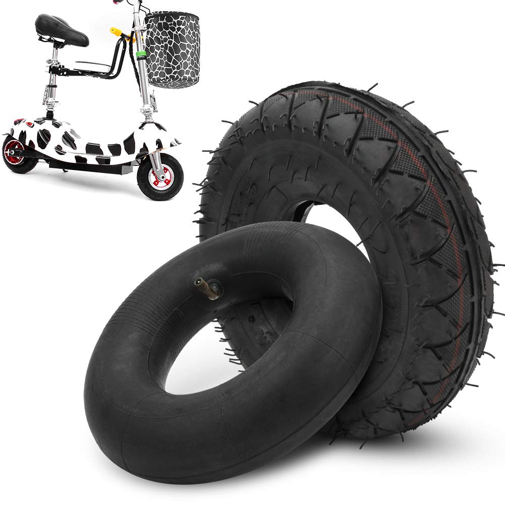 Rubber Outer Tire and Inner Tube Set for Electric Scooter, 4.10/3.50-4 Electric Scooter Wheels Replacement Tire Electric Vehicle Tires