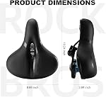 ROCKBROS Bike Seat Comfort Bike Saddle Mountain Bicycle Accessories for Men Women Soft Wide Bike Seat Cushion Dual Shock Absorbing with Reflective Strip