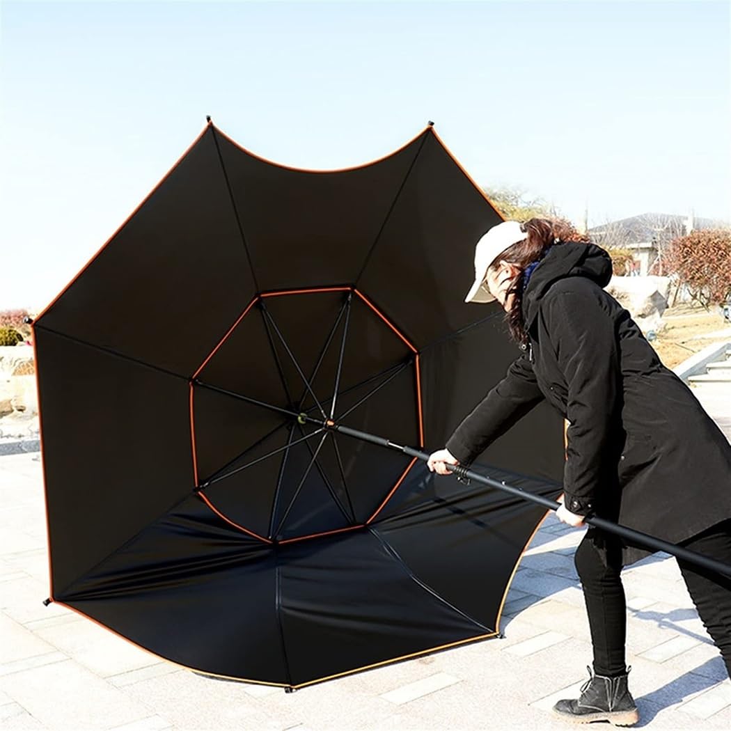 200/220/240cm Sombrilla Antiviento para Jardín, Piscina, Terraza, Parasol De Playa Exteriores, Inclinable, Protección UV Paragua De Pesca Grande(200cm/6.5ft)