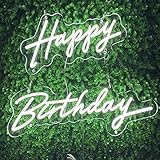 Evertine Happy Birthday Neon Sign LED Personalized Sign Custom Neon Light for Party, Birthday, Wall,...