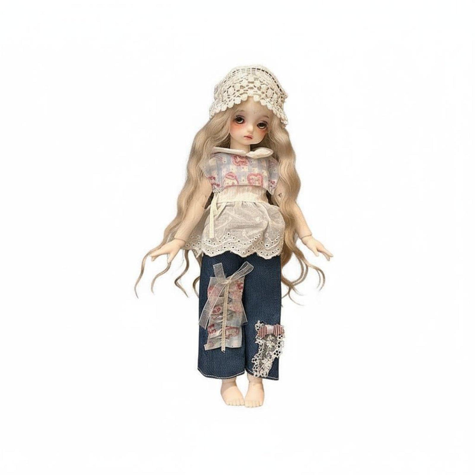 30cm Doll Clothes to-Wear Ensemble BJD Doll Outfit Set BJD Clothes Set for Hobbyists, Display Sweet Patch Set-image-22