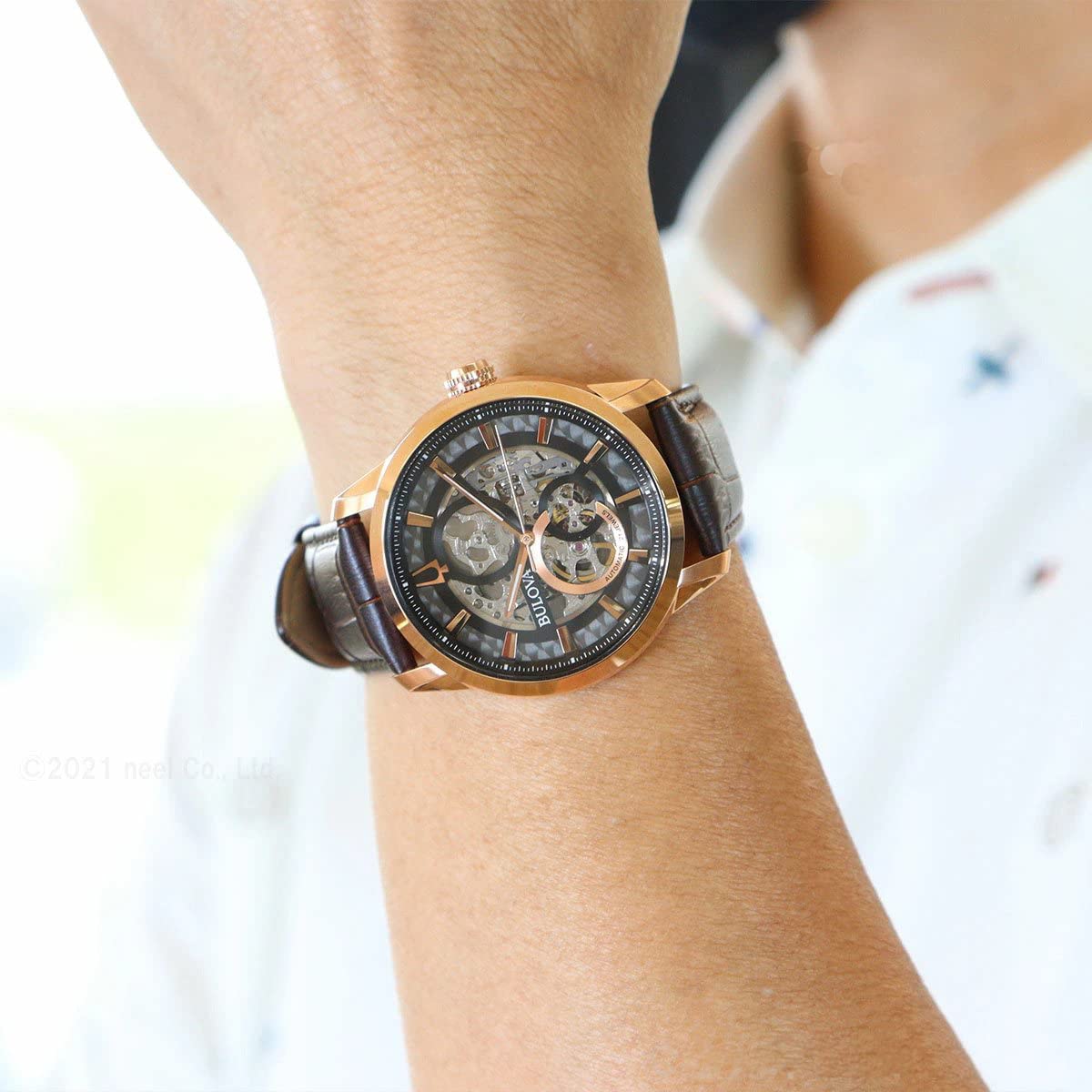 Bulova Automatic Watch 97A169, brązowy