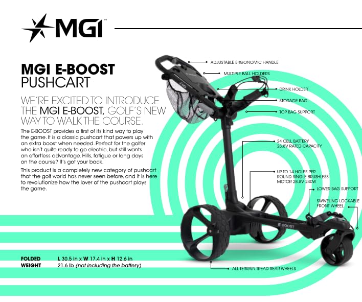 MGI E-Boost Electric Assist Push Cart