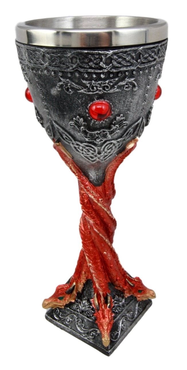 Atlantic Collectibles Large Heaven Descending Fire Flame Twisted Dragons 9.5