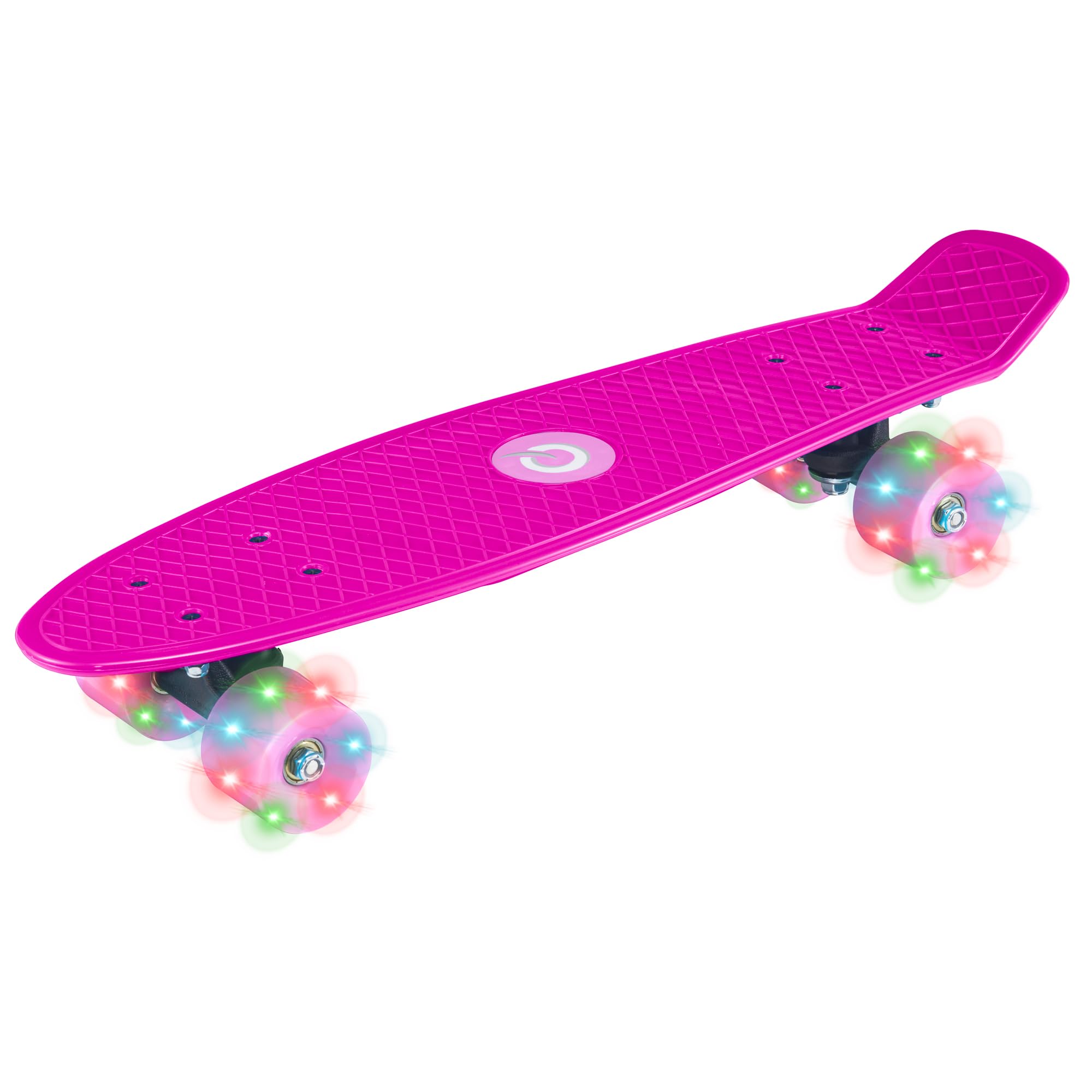 EVO Planche à roulettes lumineuse de 6,7 m | Skateboard pour débutants ou professionnels | Skateboard lumineux pour enfants et adolescents | Mini Cruiser complet | Convient à tous les enfants de 3 ans