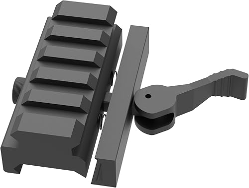 Miniatura 4 de TPO QT05-5 0.5" 5-Slot Low Profile Picatinny Riser Mount with Quick Release for Red Dots, Scopes, Optics, Flashlight