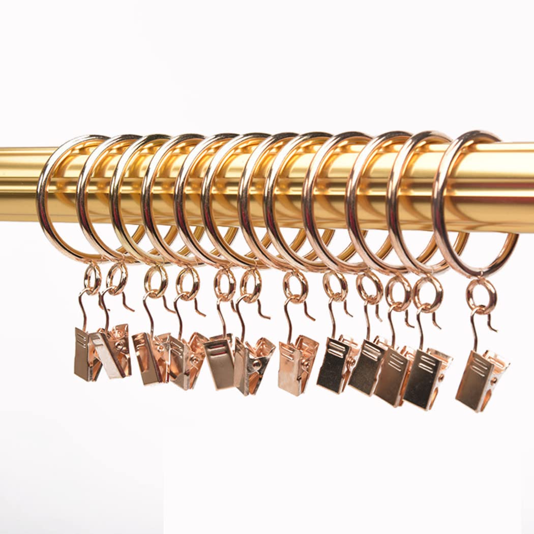 Anelli per tende, ganci per tende, anelli da appendere, 50 confezioni di anelli per tende in metallo, anelli da appendere per tende, tendaggi, tende, finestre, ganci per tende, ganci, 28 mm (colore: 5