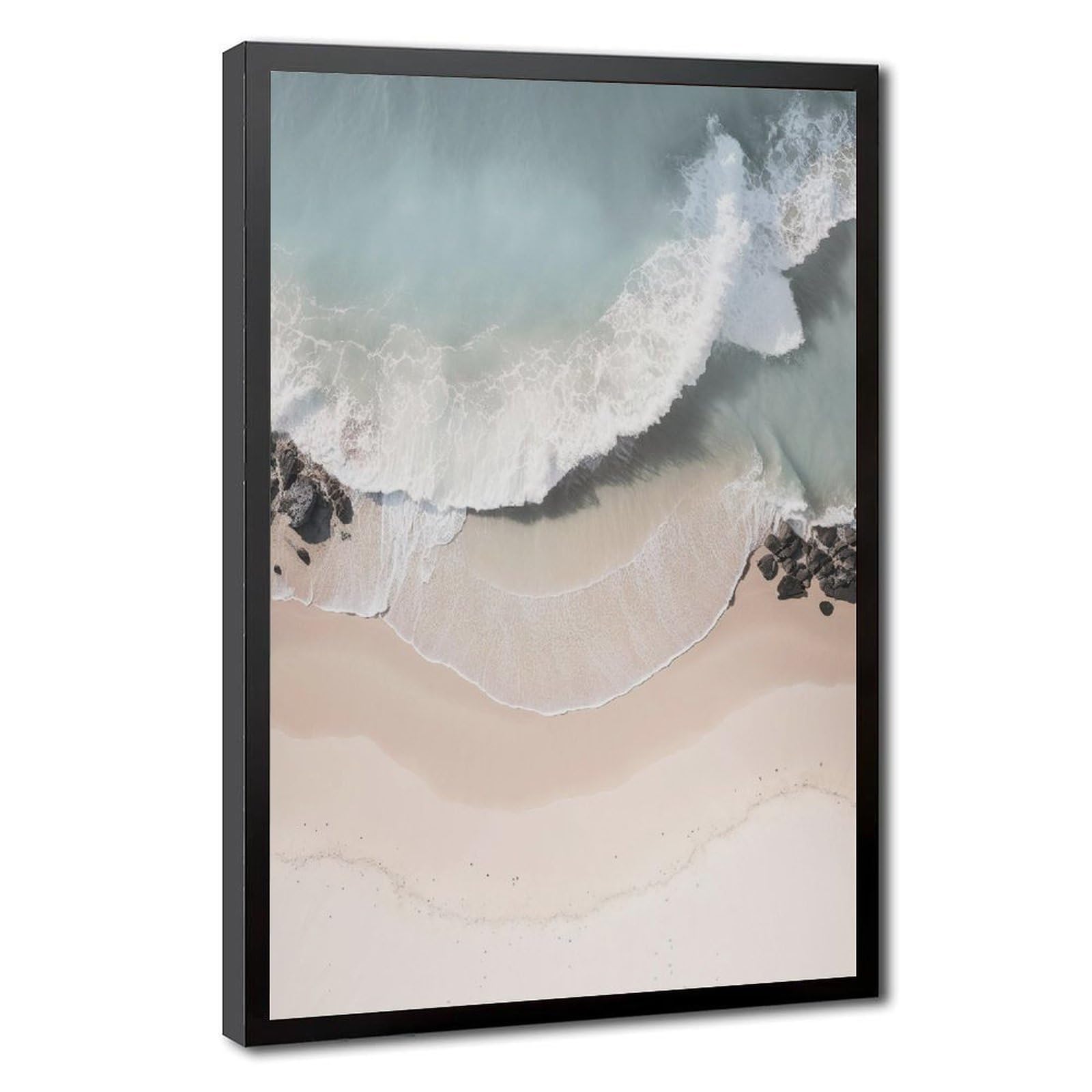 Bareronor Shoreline Print Canvas Poster Bedroom Decor Landscape Office Room Decor Gift 16" L X 24" W