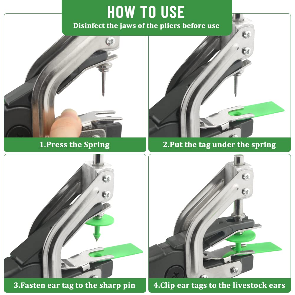 WMYCONGCONG Étiquette en Plastique avec Chiffres 1 à 100 - Vert - en métal - pour chèvre et Mouton