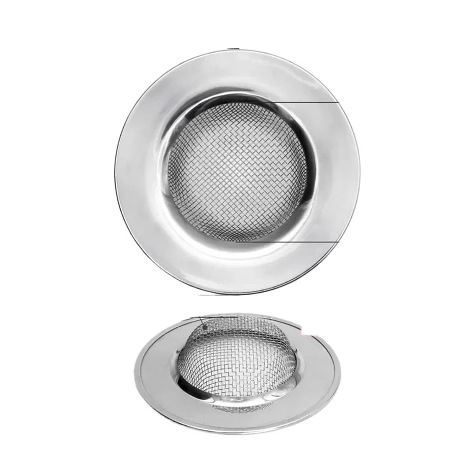 Baynopurin Color-6 Sink Strainer Waste 3Pcs Stainless Steel Sink Mesh Filter